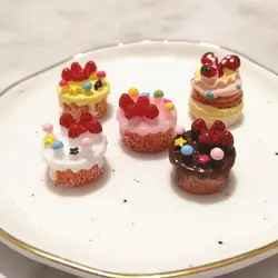 Modèle de gâteau, 5 pièces, Figurine alimentaire, jouets de cuisine, accessoires de maison, cadeau pour enfants 