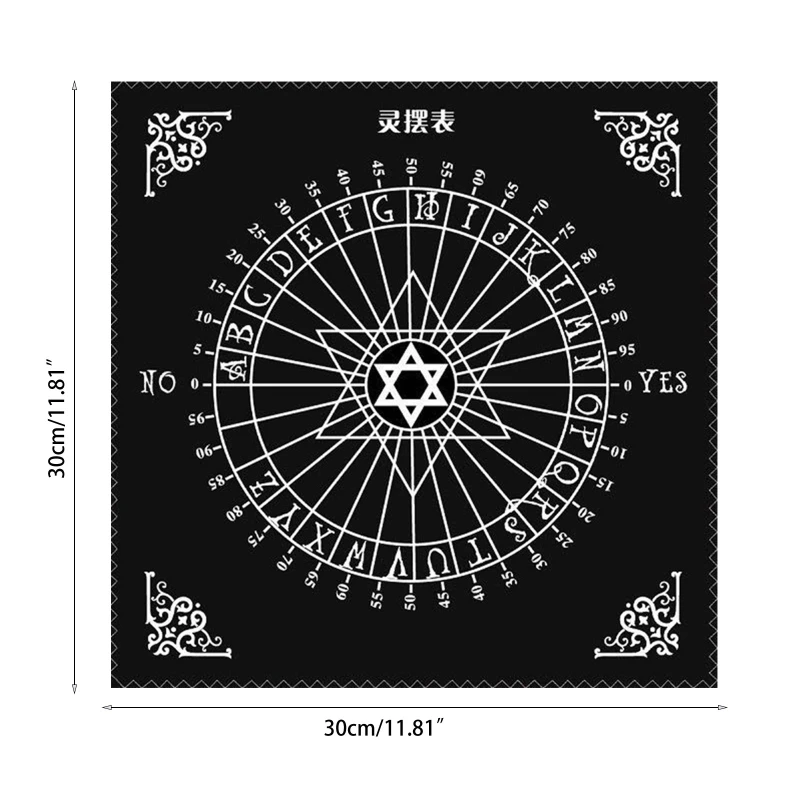 Tarot Tablecloth Divination Tarot Card Pad Pendulum Magic Pentacle Runes Altar Table Cloth 30x30cm O21 20