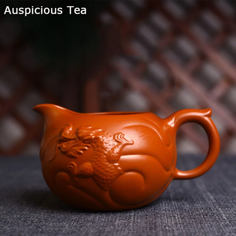 

Сырье ручной работы из исинской глины, 260 мл, Dahongpao Fish Hualong Fair Cup, Фиолетовый глиняный горшок, чайный набор кунг-фу, аксессуары