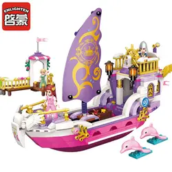 2609 enjoten City девочки принцесса удовольствие лодка паром строительные блоки наборы кирпичи модель детского подарка игрушки Совместимость с