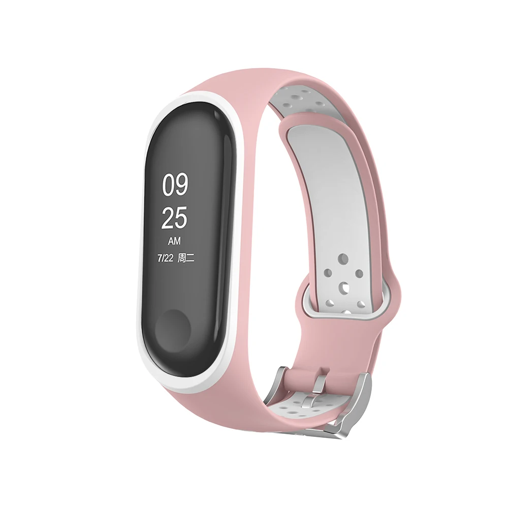 Для Xiaomi mi ремешок 4 ремешок силиконовый браслет для Xio mi Band 4 3 mi Band 4 mi band 4 ремешки на запястье для Xio mi Band 4 3 - Цвет: Pink