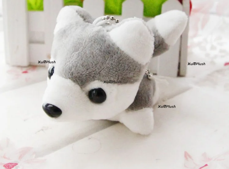 7-10 см. Cutel Husky Dog плюшевые мягкие игрушки, детский подарок собака плюшевая игрушка брелок для ключей кукла - Цвет: color