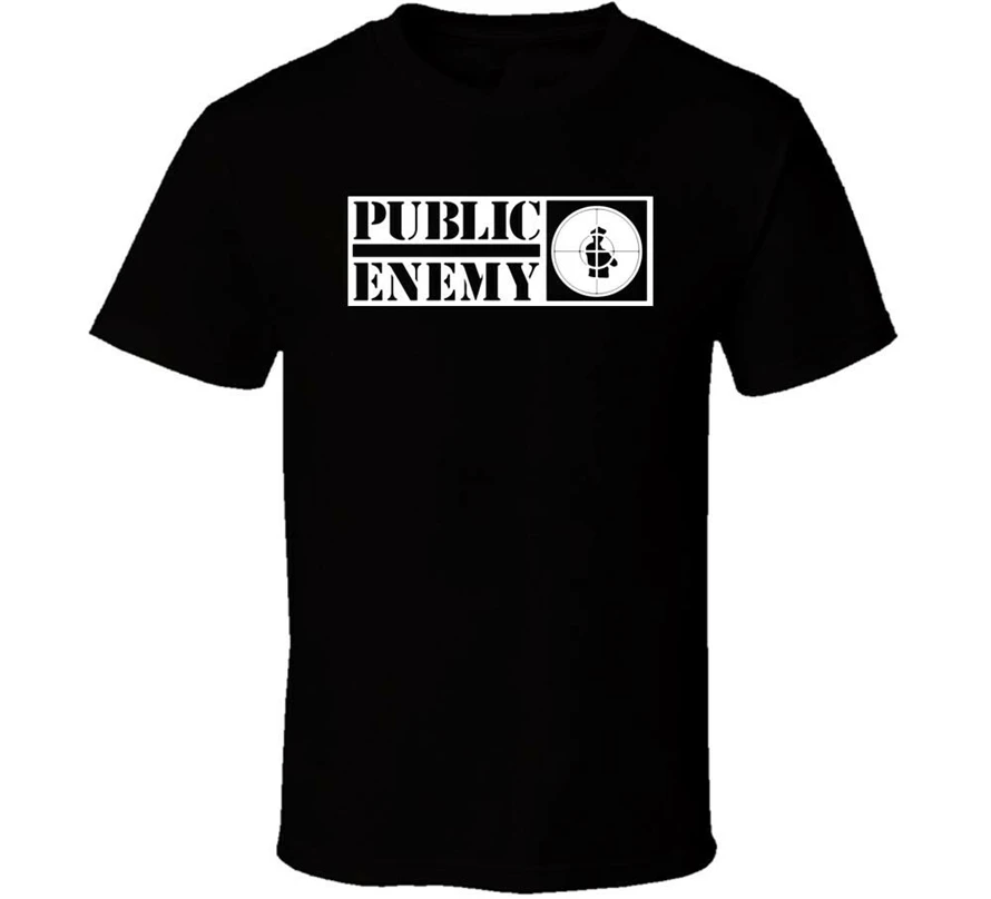 Public Enemy Designer Retro Cool Shirt Black White Tshirt Men'S Free Shipping Bodybuilding Tee | Мужская одежда