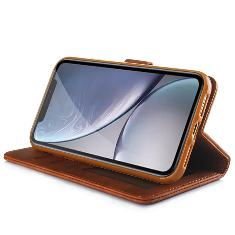 Роскошный чехол-портмоне для iphone 11 pro X XR XS Max кожаный чехол для iphone 6 7 8 6s Plus чехол Coque слоты для карт