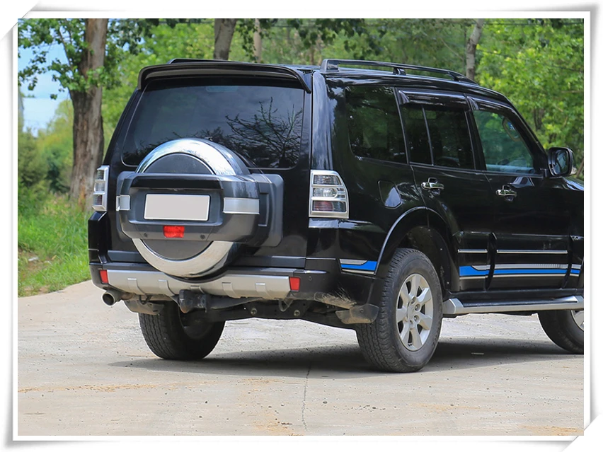 Для Mitsubishi Pajero V80 Shogun Montero Limited 2007- ABS Матовый задний фонарь Крышка лампы отделка стайлинга автомобилей