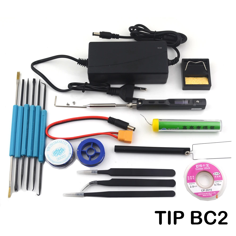 TS100 Mini Portable Smart Programmable Electric Soldering Iron Digital LCD Display Original Replacement Tip High Frequency+GIFT hot stapler plastic Welding Equipment