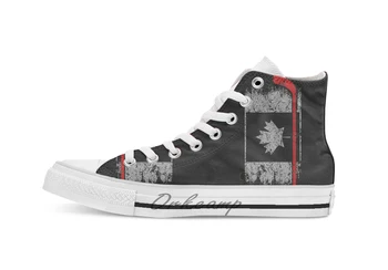 

Hockey T shirt CANADA breathable Casual High Top lace-up Canvas shoes sneakers Drop shipping