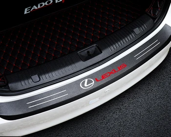 

Car Styling Emblem Carbon Fiber Trunk Rear Guard Bumper Plate Protector Sticker For Lexus RX300 RX450 IS200 IS250 IS300 GS300