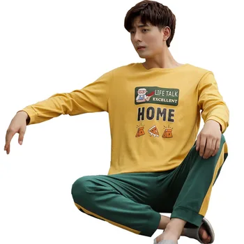 

Men's Fall/winter Long-Sleeved Cotton Plus Size Simple And Warm Youth Plus Size Sportswear