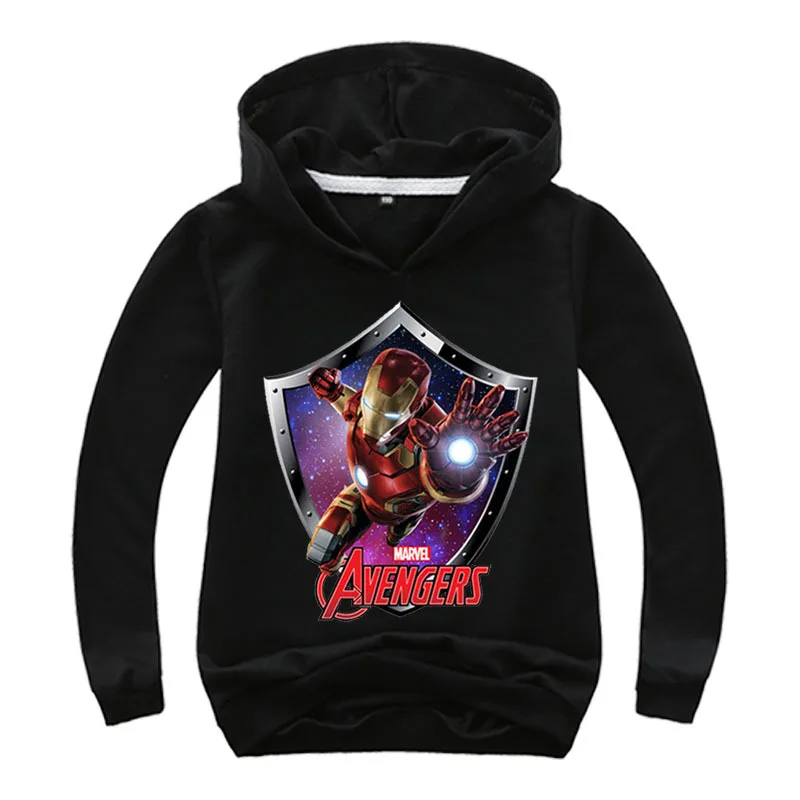 Мультфильм Мстители Marvel супергероя Железный человек толстовки с капюшоном и