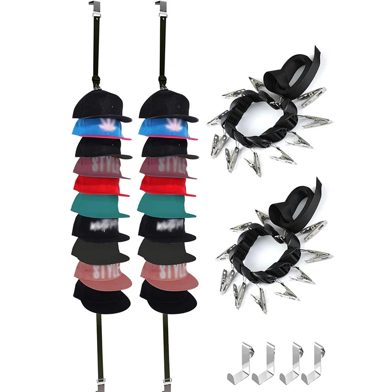 

2019 Baseball Cap Rack Hat Holder Rack Home Organizer Storage Door Closet Hanger Storage Organizer Hat Hanger For Door