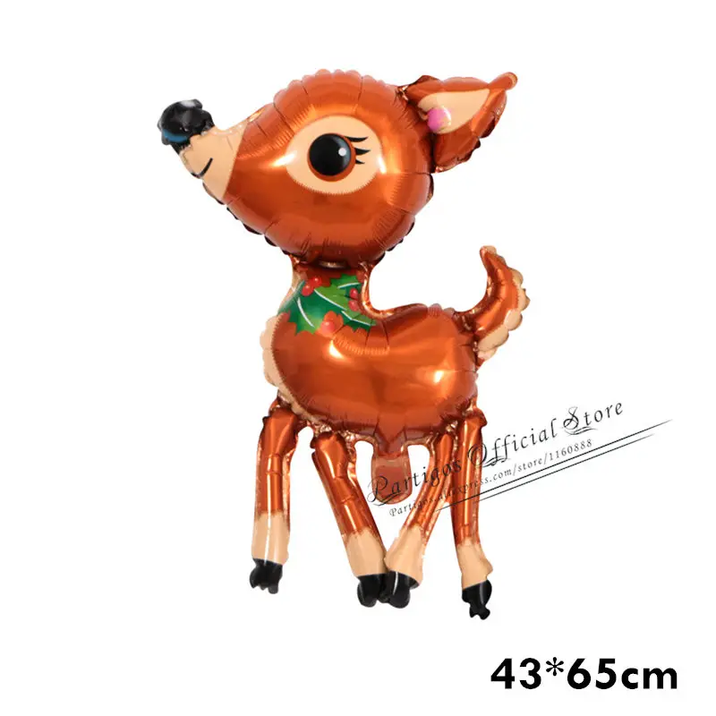 1pc Xmas Deer Мини шары для рождественской вечеринки Санта Клаус фольгированный баллон из гелий глобс рождественские шарики с колокольчиками Рождественские шары Декор рождественские принадлежности - Цвет: 1pc Xmas Deer