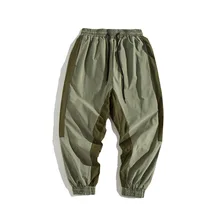 Зима, новинка, Ретро стиль, пэчворк, контрастные, Свободные Комбинезоны, японская мода, брендовые леггинсы, повседневные штаны для мужчин