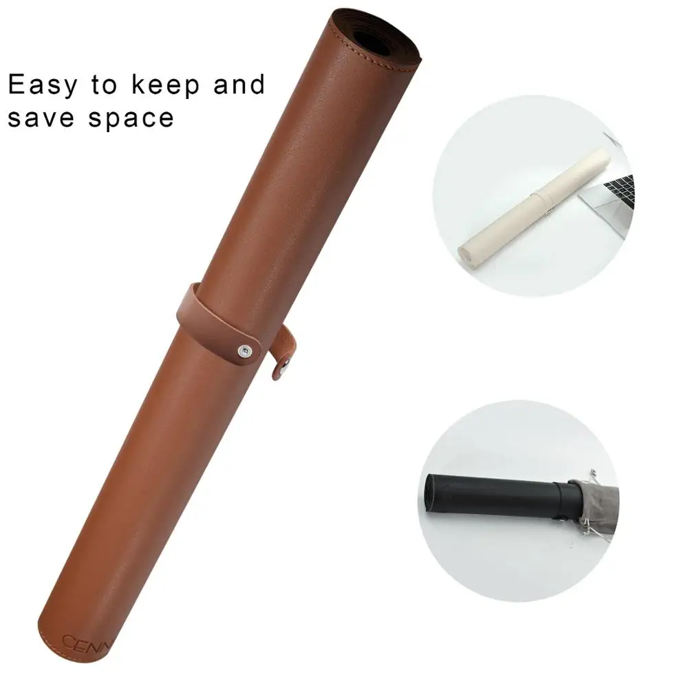 130X60CM Large Mouse Pad Waterproof PU Leather Gamer Mouse Pad Office Desk Mat Keyboad Pad Writting Pad(Black / Brown / White