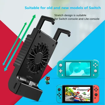 

For Nintendo Switch NS And Nintend Switch Lite Mini Cooler Temperature Control External Cooling Stand Heat Sink Cooler Holder