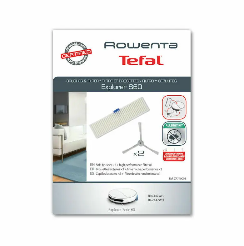 Rowenta Alergi + Kuas Explorer Robot Vacuum Cleaner Filter 60 RR74  RR7455|Onderdil Vacuum Cleaner| - AliExpress