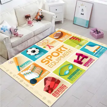 

Modern Girls Kids Bedroom Area Rugs Flannel Soft Baby Play Crawling Rug Mat Home Decoration Children Game Living Room Rug Carpet