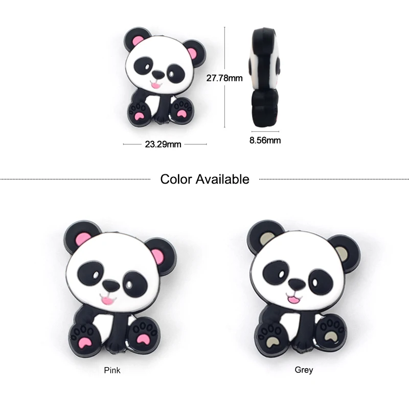 5pc Silicone Animal Beads Panda Food Grade DIY Toy Koala Baby Teething Beads BPA Free Pacifier Chain Accessories teething toys baby teething toys silicone teething toys silicone beads silicone teething beads silicone teether