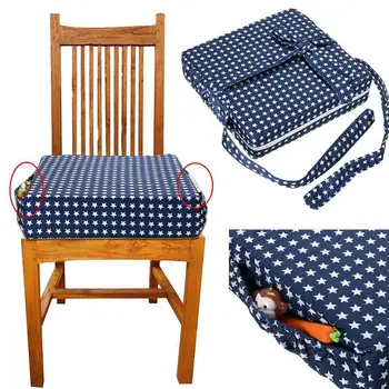 

Kids Highchair Heightening Pad Star Pattern Baby Dining Chair Cushion Removable