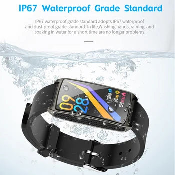 

1.14 inch Smart Band Pedometer Heart Rate Blood Pressure Monitor Fitness Bracelet IP67 Waterproof Smart Wristband