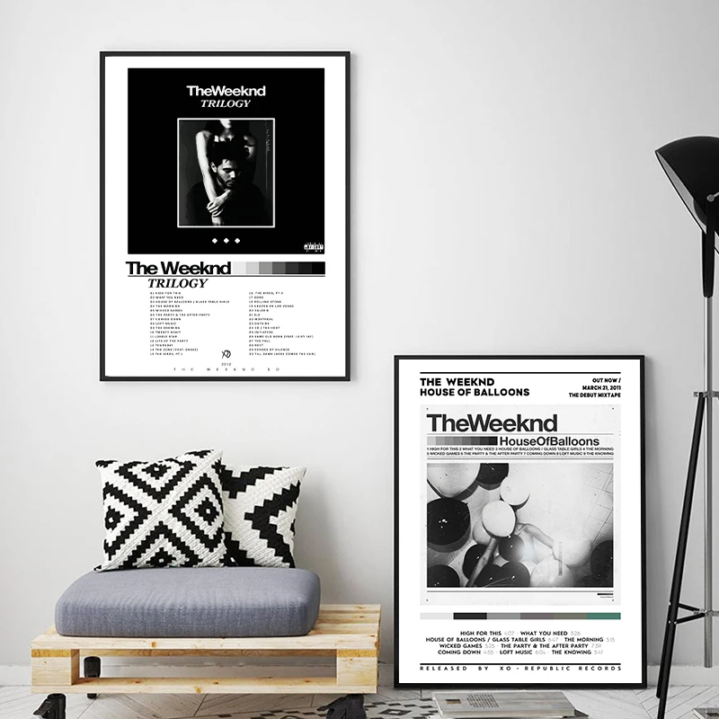 The Weeknd House Of Balloons Poster Rap Music Album Pittura A Olio Stampe Su Tela Fan Gift Wall Art Pictures For Living Room Decor