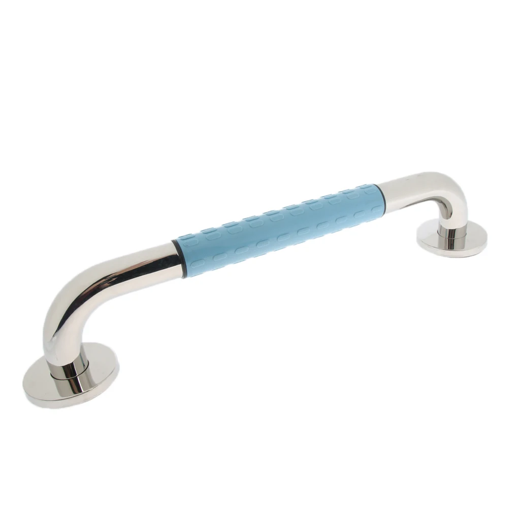 Non-slip Stainless Steel Bathroom Handle Bath Grip Grab Bar Toilet Shower Elderly Assist Helping Handrails - Blue