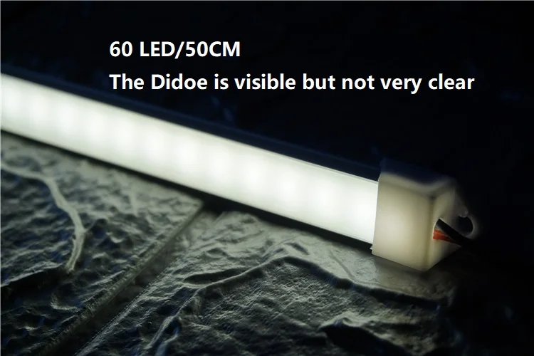 12VDC 50 см 20 дюймов светодиодный светильник для шкафа, диодный Невидимый плоский профиль с 2835 2 Вт 6 Вт 9 Вт Светодиодная лента, u-образная жесткая линейная лента
