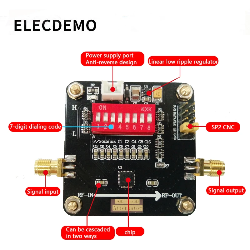 PE43703 модуль цифровой RF аттенюатора pe4373 полоса пропускания 9K ~ 6GHz 0 25 dB шаг к 31 75 db