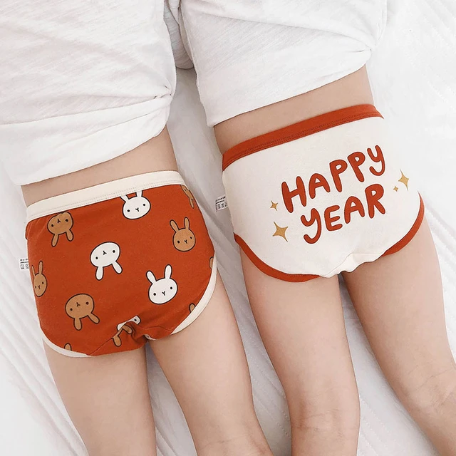 3Pcs/lot Kids Girls Underwear Cotton Panties Shorts Toddler Boy Baby Animal  Print Short Briefs Children New Year Cute Underpants - AliExpress