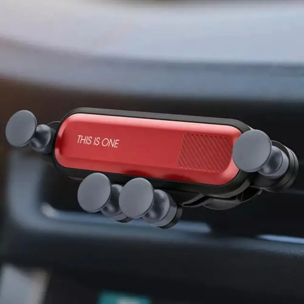 Гравитационный Автомобильный держатель для телефона в автомобиле с креплением на вентиляционное отверстие без магнитного держателя для мобильного телефона gps подставка для iPhone XS MAX Xiaomi - Цвет: Red