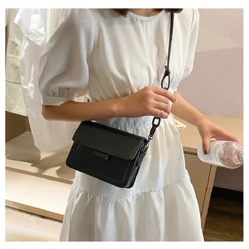 

Mini PU Leather Crossbody Bag For Women Shoulder Messenger Handbags 2020 Chain Female Casual Flaps Small Tote Solid Women's Bags