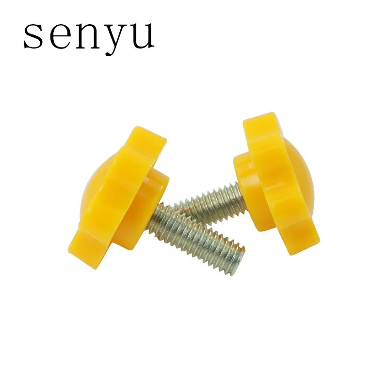 

senyu 5pcs M6 M8 Female Thread Star Shaped Clamping Nuts Knob For Industry Equipment Plastic Carbon Steel 38mm Head diameter