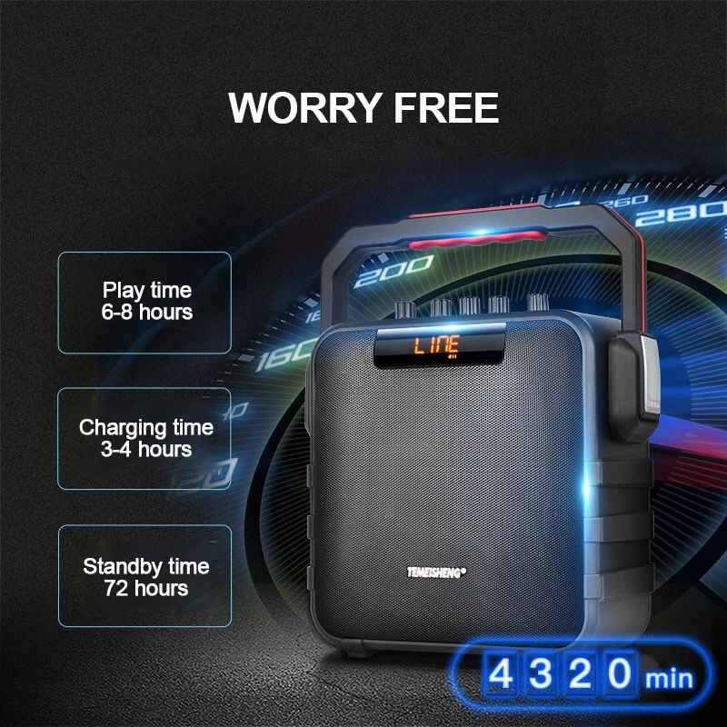 Bluetooth Колонка 5 дюйма 80 Вт портативная уличная колонка с регулируемыми басами