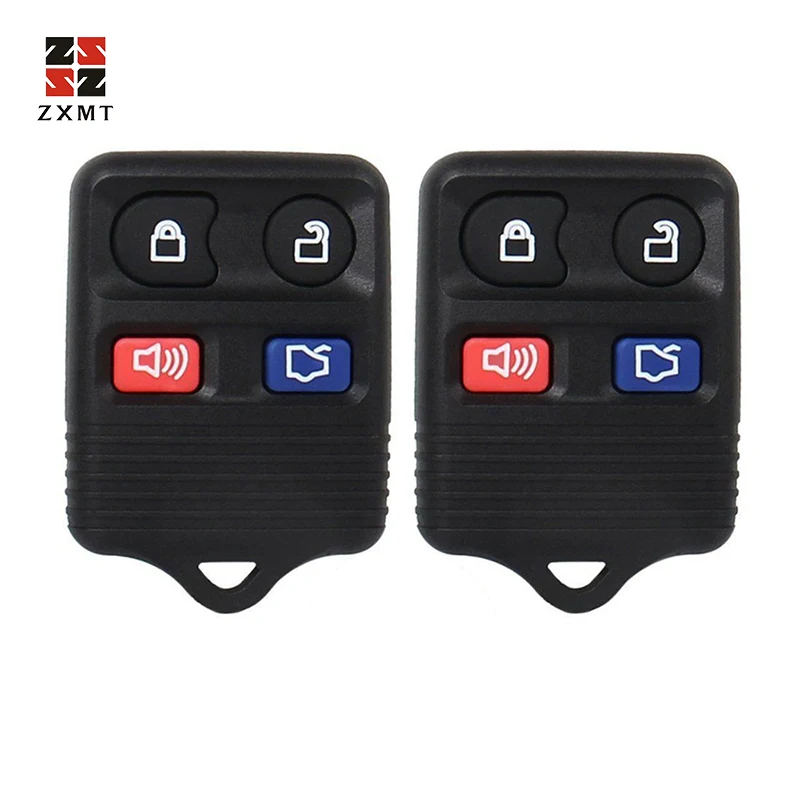 

ZXMT 2pcs 4 Button Remote Car Key Transit Keyless Entry Fob 315MHz/433mhz For Ford Mazda Remote Control Clicker Transmitter