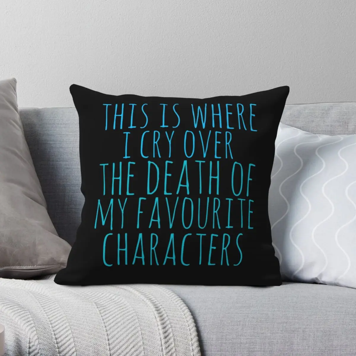 

A Pillow To Cry Over The Death Of Favourite Square Pillowcase Polyester Linen Velvet Zip Decor Pillow Case Sofa Seater Cushion