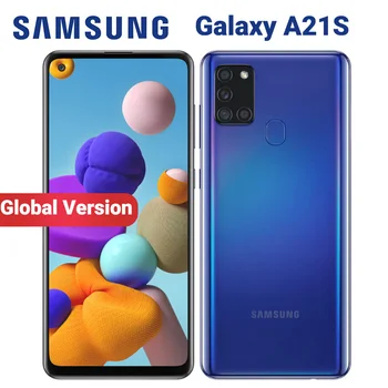 Перейти на Алиэкспресс и купить Смартфон Samsung Galaxy A21s A217F/DS, 4 ГБ, 64 ГБ, мобильный телефон, 5000 мАч, Восьмиядерный, 6,5 дюймов, четырехъядерный, 48 МП, две sim-карты, 4G, Android