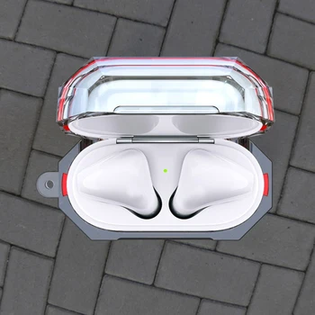 

New Double Color Transparent for Apple AirPods Clear Cover Charging Earphones Bag Hard PC Protector Case Wireless Earphone Box