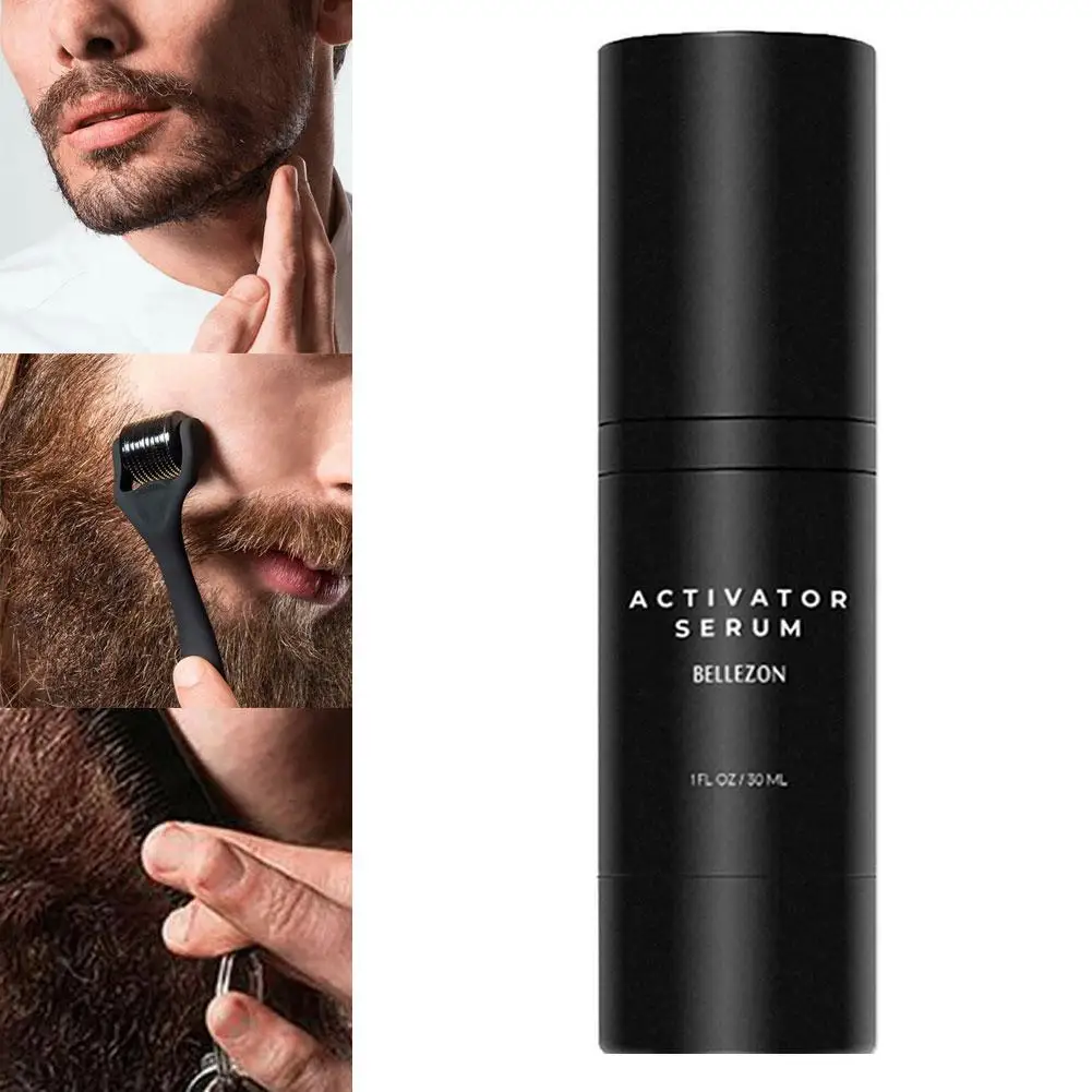

Men Beard Growth Activator Roller Sanitizer Comb Moustache Growing Liquid Set