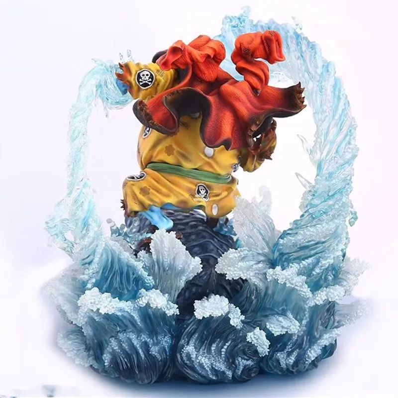 17 "Цельная статуя соломенная шляпа Пираты бюст Jinbe Luffy полная длина портрет боевой урон Ver анимационная фигурка GK игрушка 43 см V486