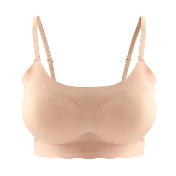 

Lingerie Girl Without Underwire Ultra-Thin Summer Gather Seamless Large Breasts Show Small Thin Clear Women's Bra