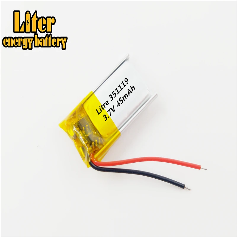

351119 45mah Bluetooth headset self motion polymer lithium battery factory direct recording pen rod
