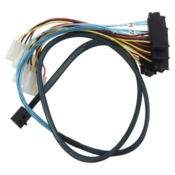 

Internal Mini SAS SFF-8643 to (4) 29pin SFF-8482 connectors with SATA Power ,1M