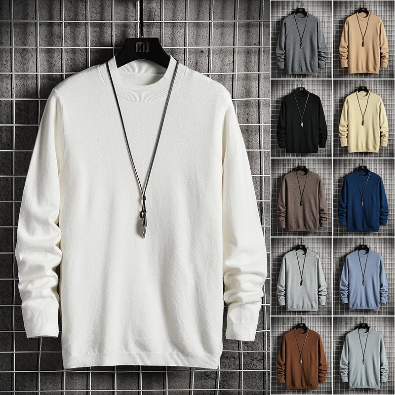 

2020 Autumn Winter New Men's Sweaters Male Round Neck Pullover Sweater Man Versatile Sweater Oversized
