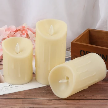 

3PCS LED Candle For Outdoor Use Flashing Flameless Candles Outdoor Candle For Home Birthday Party Wedding Decoration