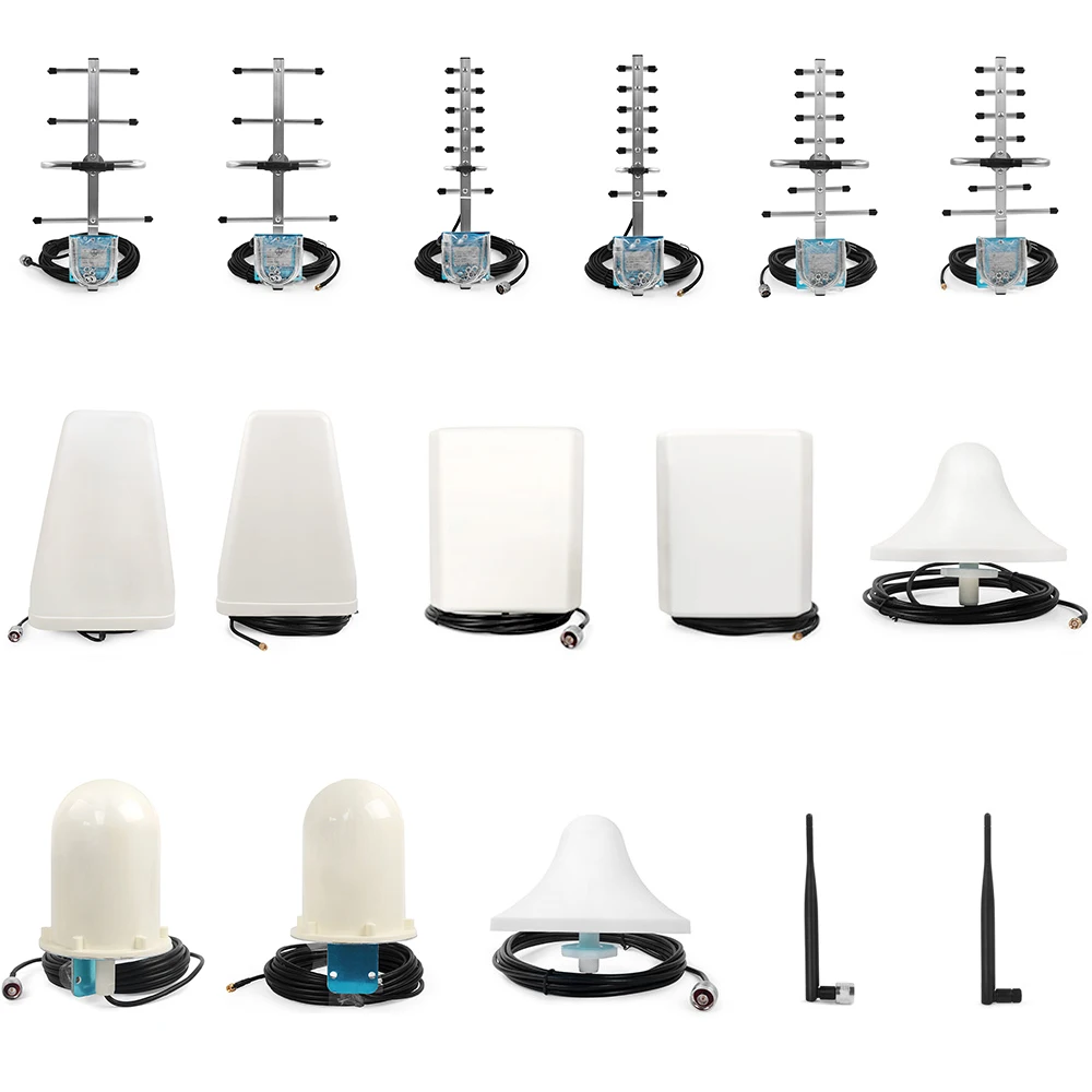 

Cell Phone Signal Booster Use Indoor Whip/Panel/Ceiling Antenna Outdoor Yagi/LPDA/Omni Antenna For Repeater N/SMA Male Connector