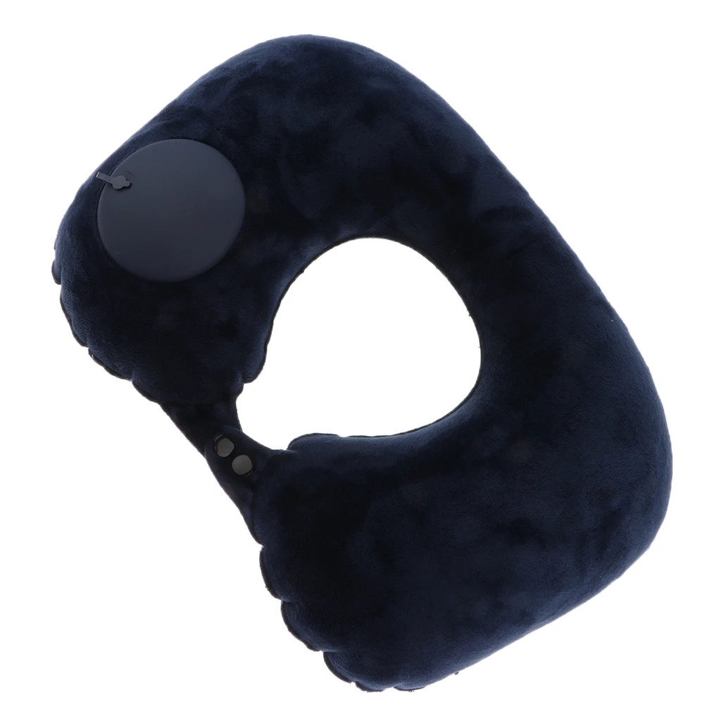 Travel Inflatable Pillow U Shaped Inflatable Neck Camping Pillow Head Neck Rest Cushion Neck Back Support Pillow