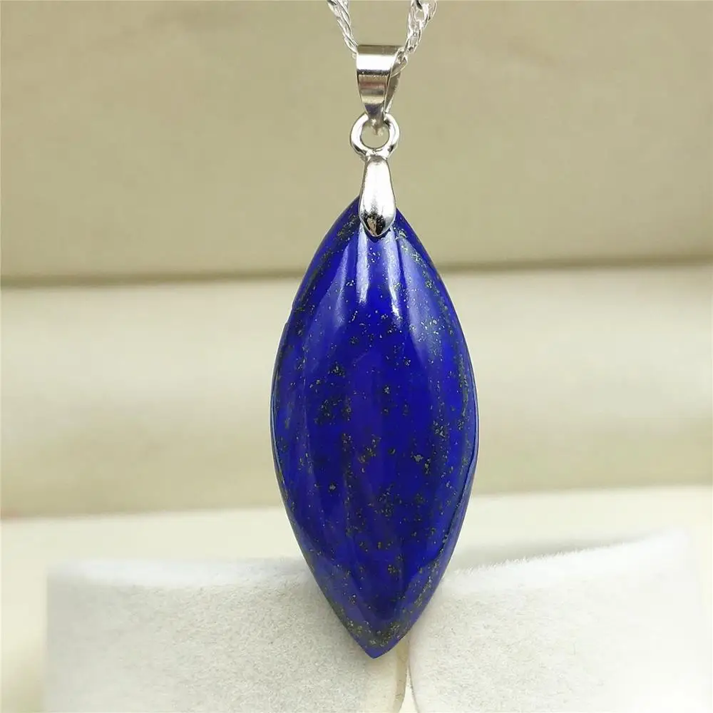

Natural Lapis Lazuli Pendant Women Men Anniversary Party New Gift 34x15x6mm Blue Water Drop Stone Crystal Necklace Pendant AAAAA