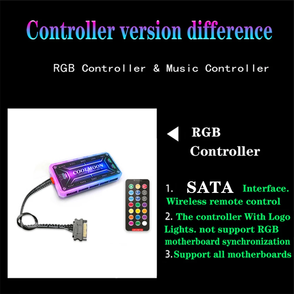 LED RGB Ajustável, 12cm, Mute Ventilador, 5V
