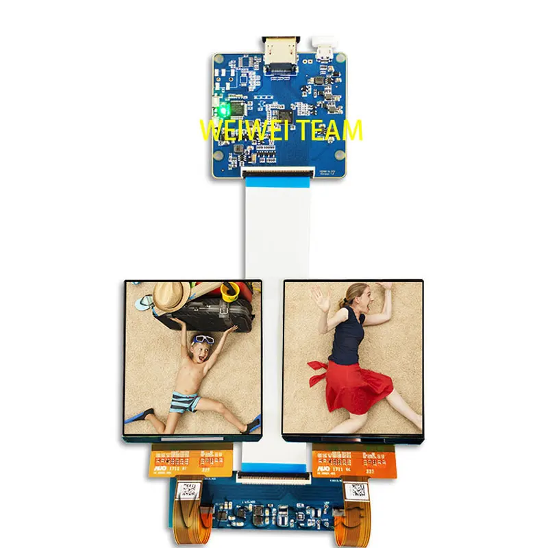 Wisecoco 90 Гц VR ЖК-экран дисплей 3,81 дюймов OLED AMOLED Двойной ЖК 1080*1200 TF38101A HDMI к MIPI плата для DIY 3D VR очки
