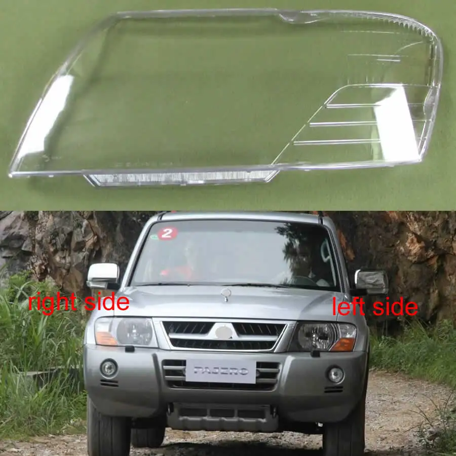 Налобные фонари для Mitsubishi Pajero V73 V75 V77 2003 2004 2005 2006 2007 2011 прозрачная оболочка с